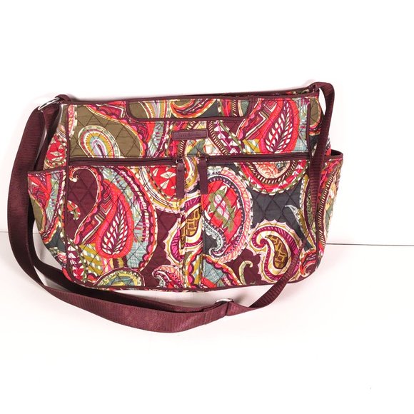 Vera Bradley Retired Print Paisley Crossbody Bohemian Purse/Diaper Bag - Picture 7 of 8